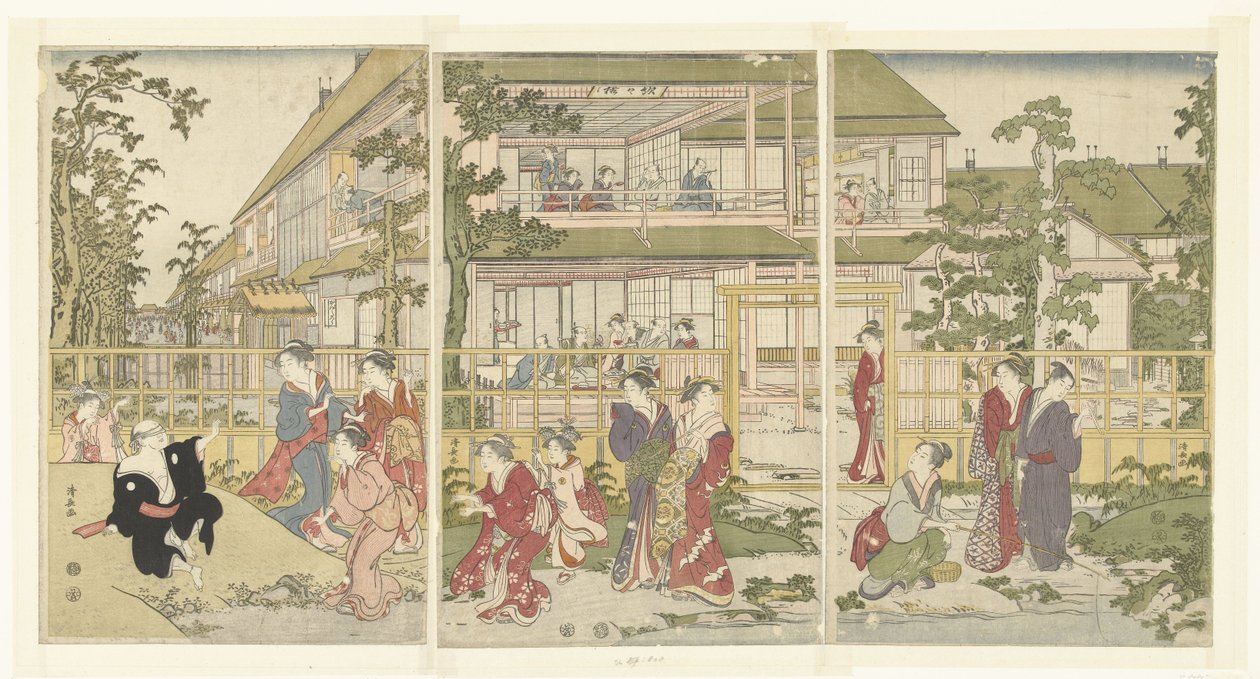 kör adam oynamak by Torii Kiyonaga