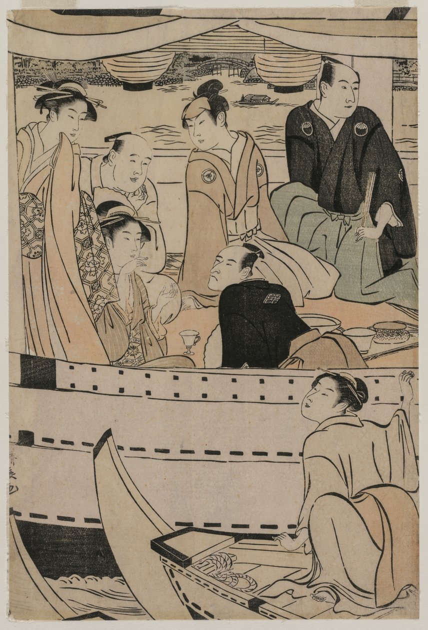Sumida Nehri üzerinde Tekne Partisi by Torii Kiyonaga