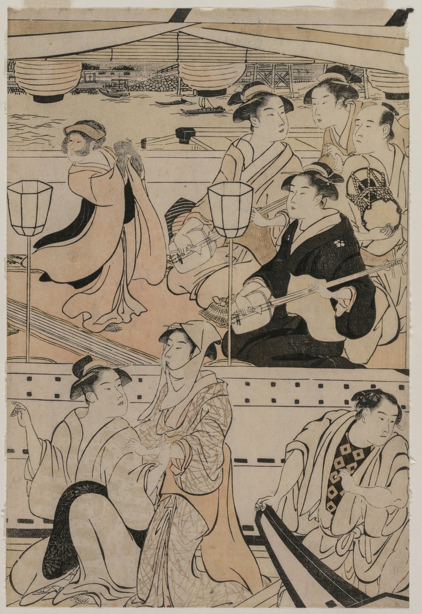 Sumida Nehri üzerinde Tekne Partisi by Torii Kiyonaga