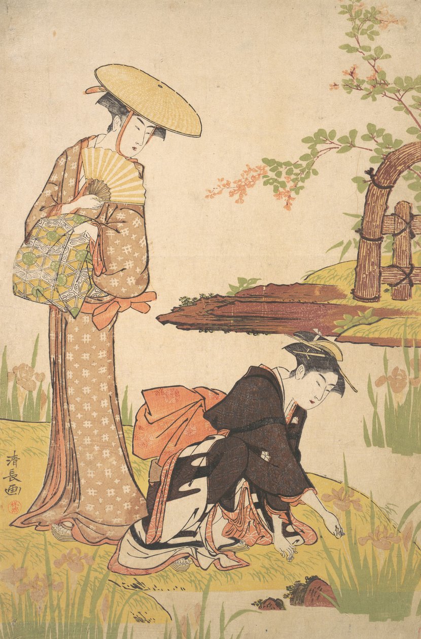 İris Bahçesi, yaklaşık. 1784. by Torii Kiyonaga
