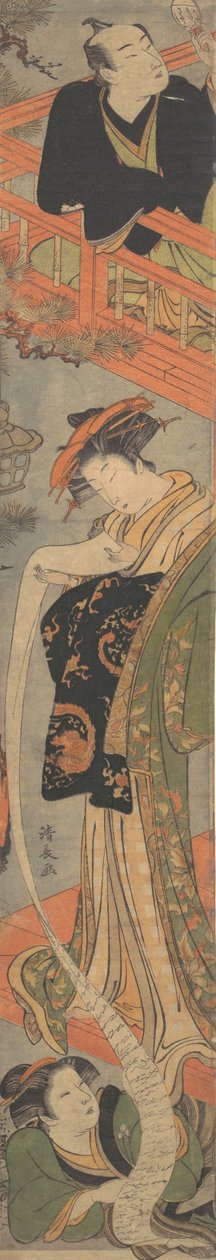 Aşk Mektubu, 18. yüzyılın sonlarında. by Torii Kiyonaga