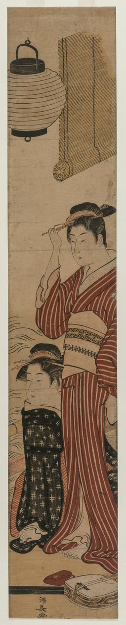 Balkonda İki Geyşa, 1782. by Torii Kiyonaga