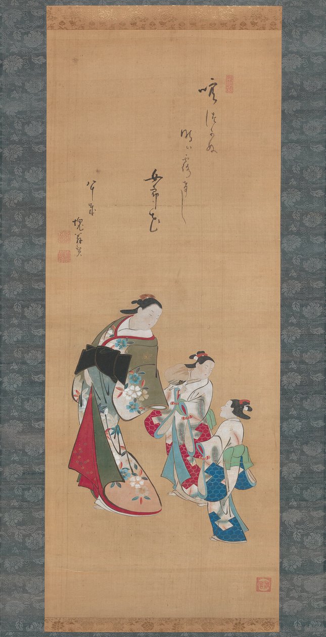 Fahişe ve İki Görevli by Torii Kiyonobu I