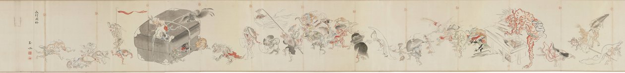 Hyakki Yako no Zu ve Samitsuoki by Tosa Mitsuki