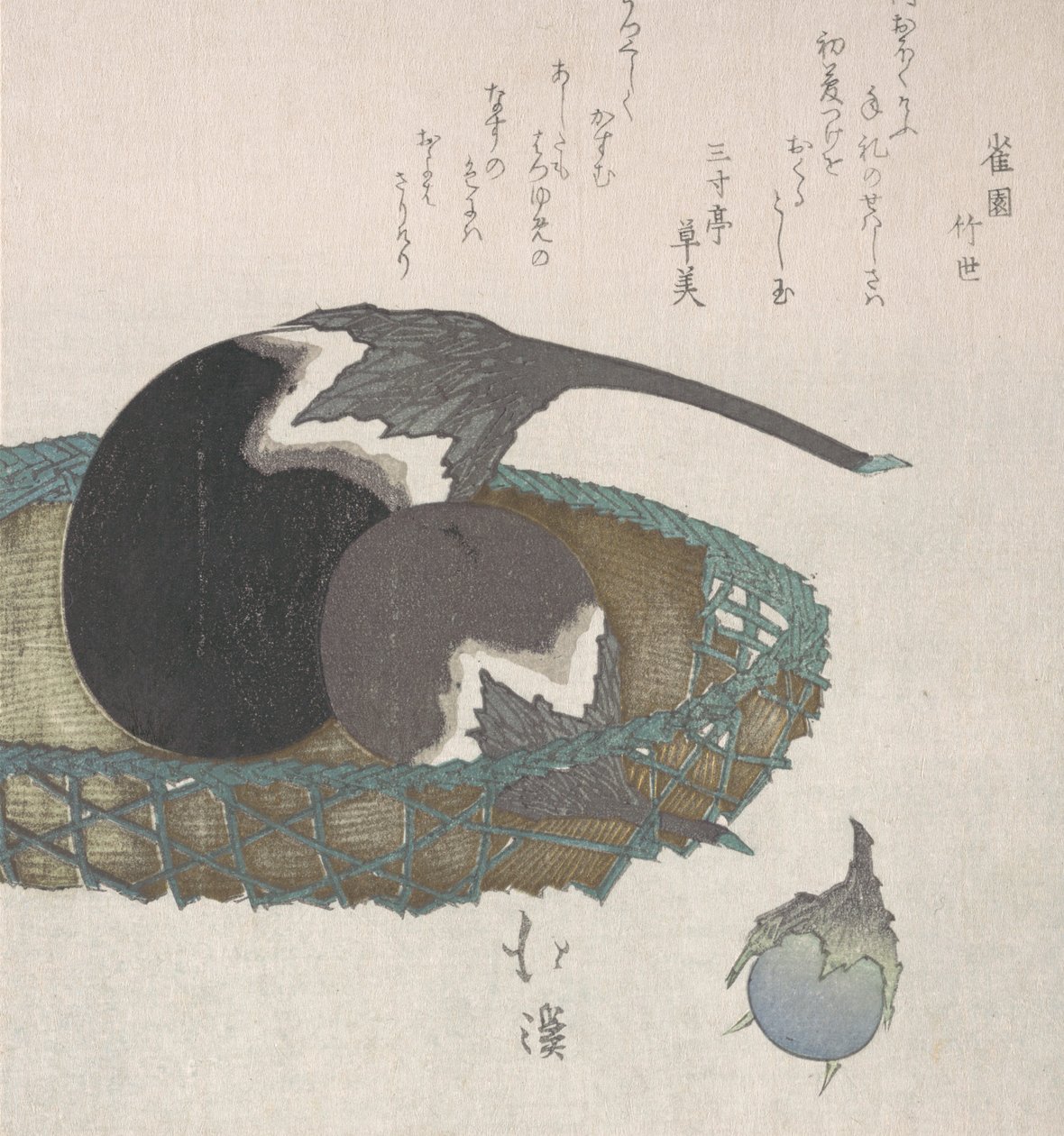 Sepette Patlıcan, 19. yüzyıl. by Totoya Hokkei