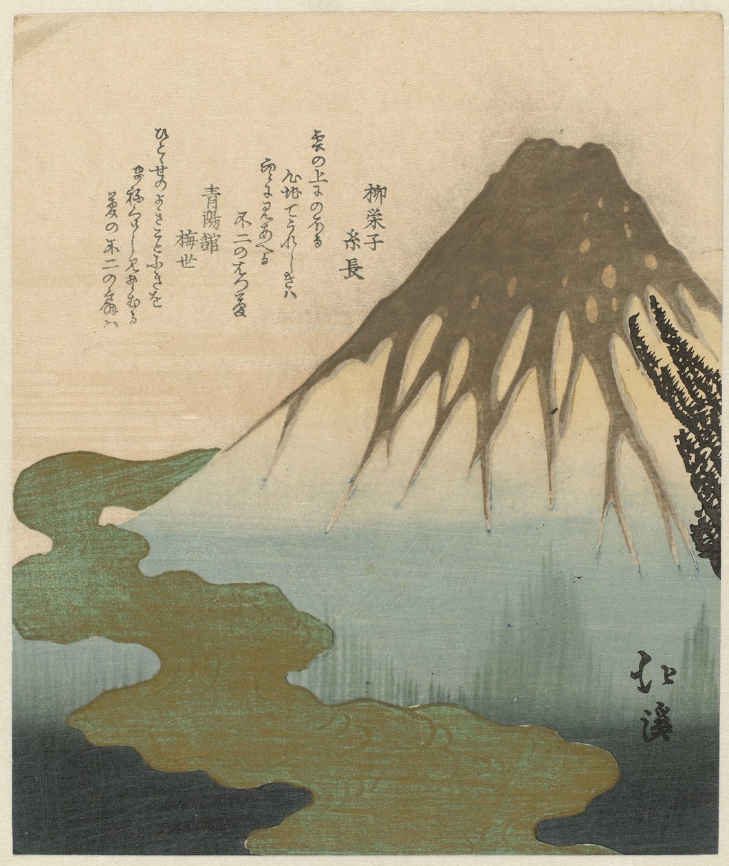 Bulutların üzerinde Fuji (varyant) by Totoya Hokkei