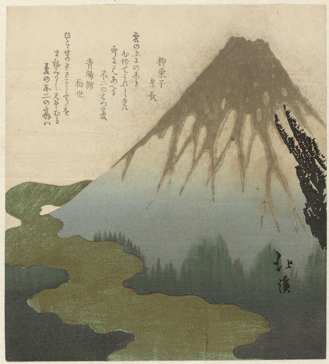 Bulutların üzerinde Fuji by Totoya Hokkei