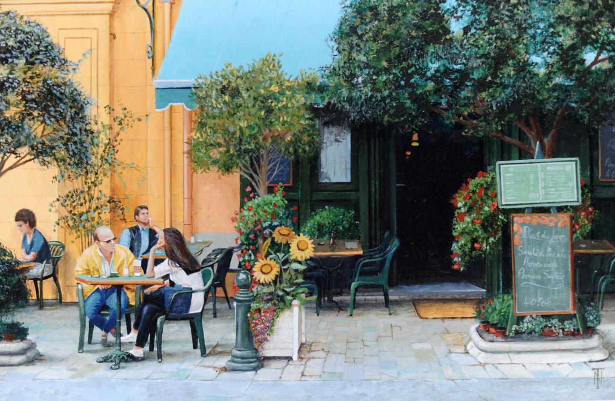 Kafe, Aix-En-Provence, 1999 by Trevor Neal