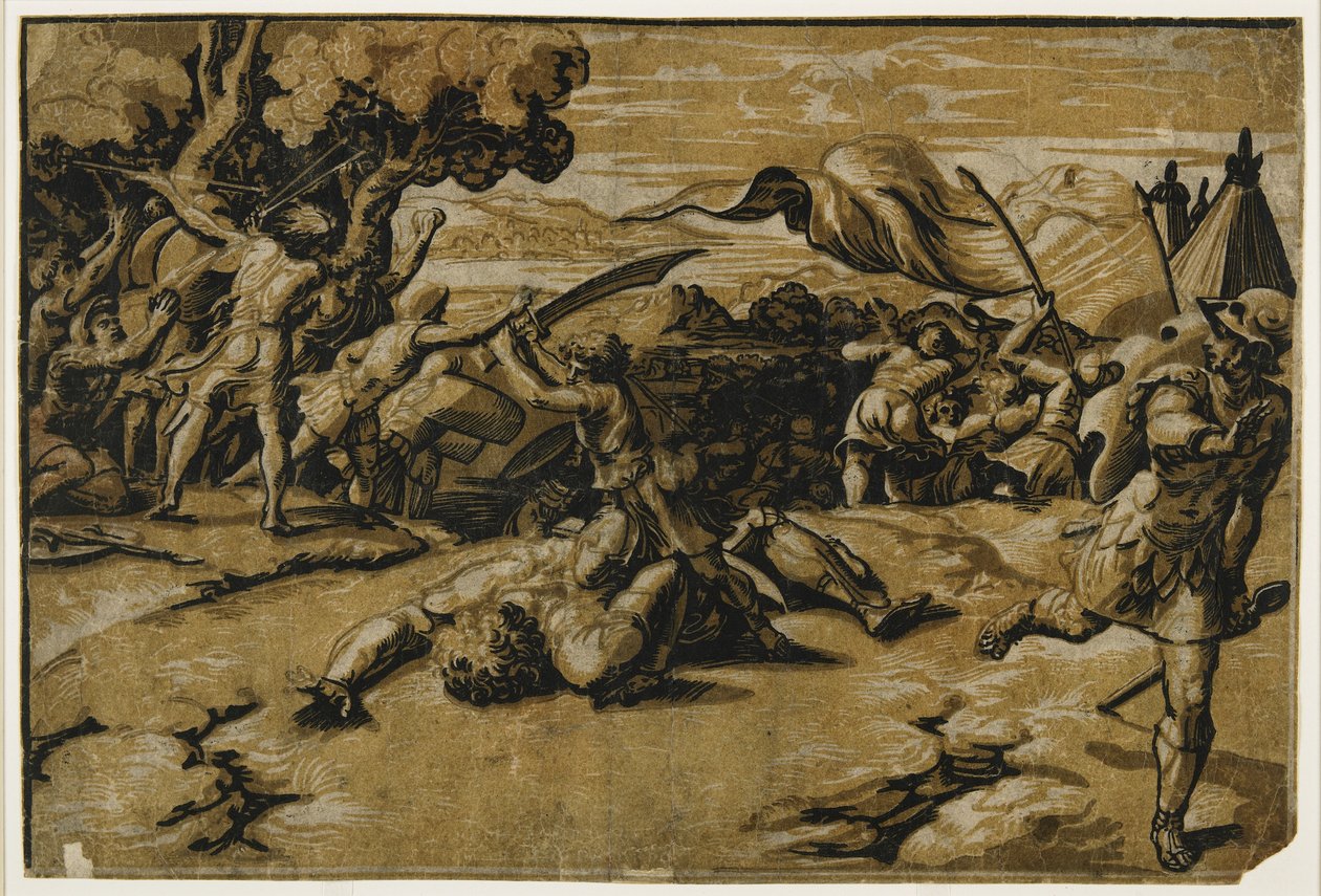 David Öldüren Goliath, c. 1518 by Ugo da Carpi