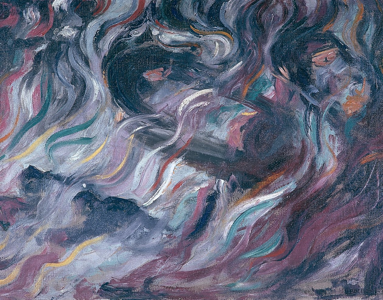 Belirsizlikler I. Vedalar (üç parça) 1911 by Umberto Boccioni