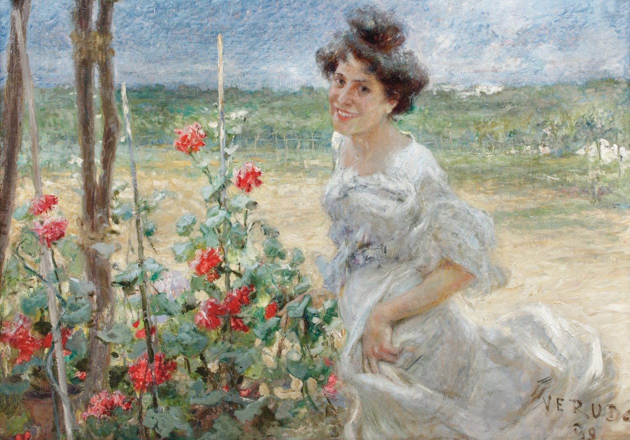 Çiçek bahçesinde, 1899 by Umberto Veruda