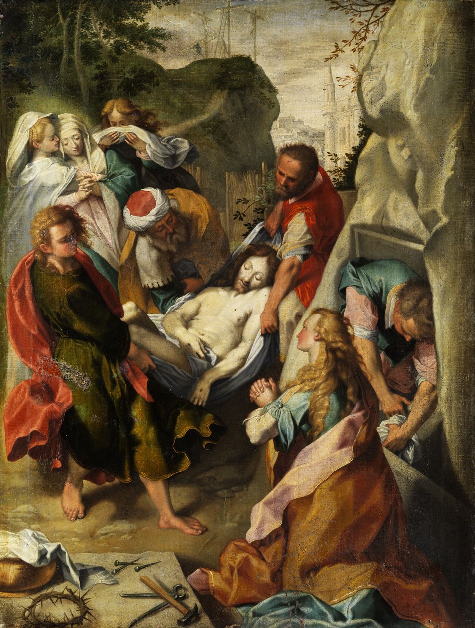 Grablegung Christi. by Unbekannt Unbekannt