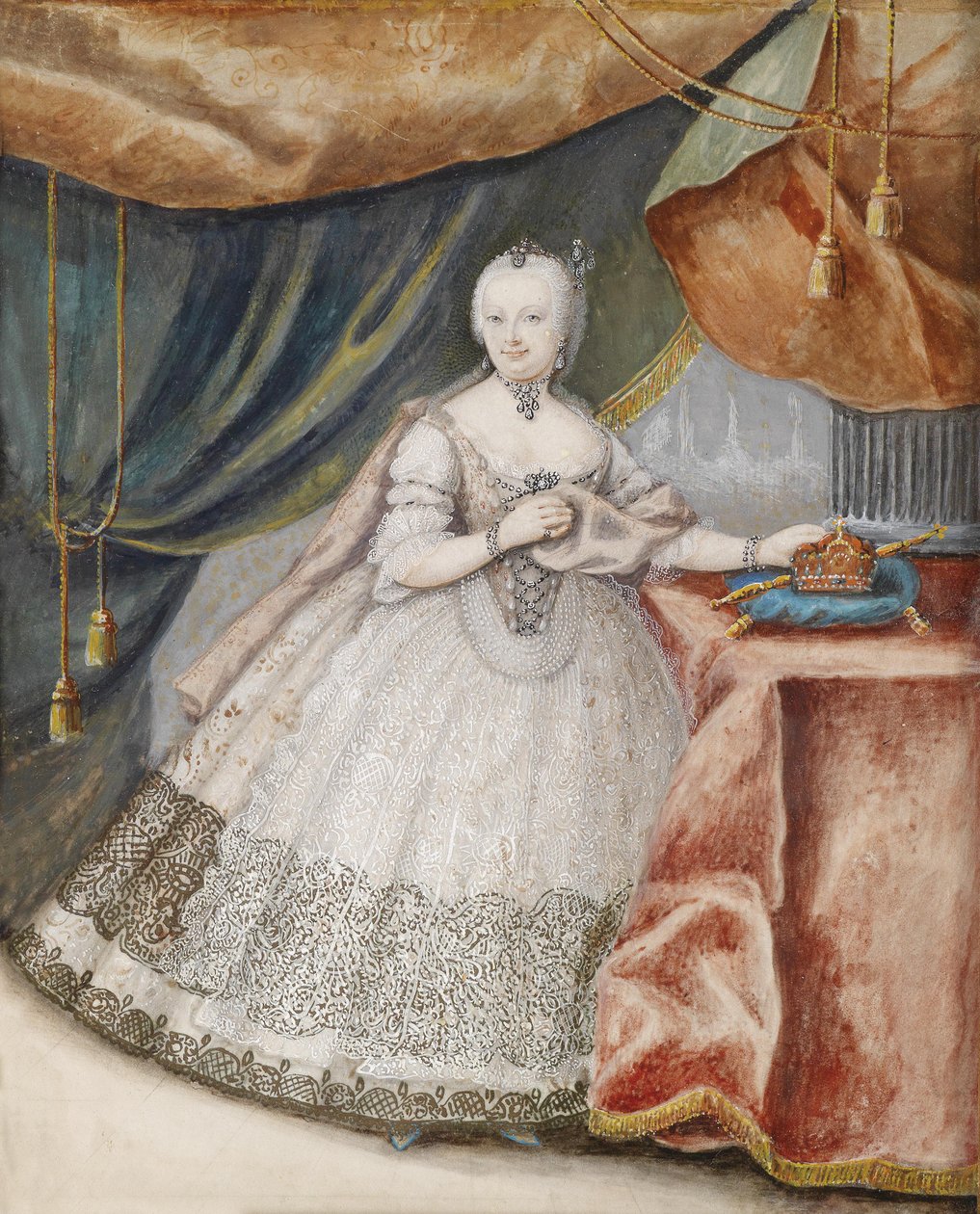Portrait of Maria Theresia (1717-1780) by Unbekannt Unbekannt