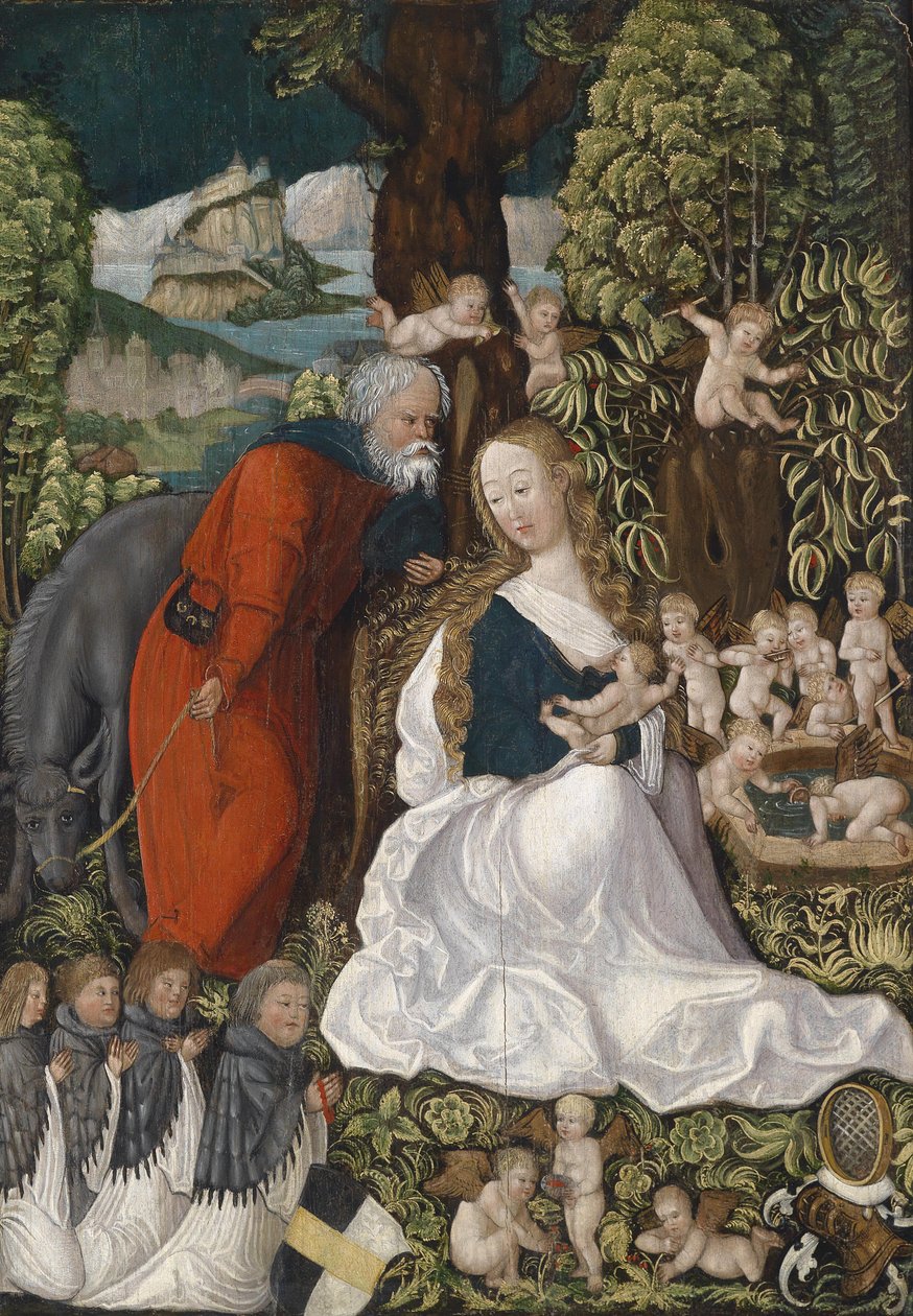 The Rest on The Flight into Egypt by Unbekannt Unbekannt