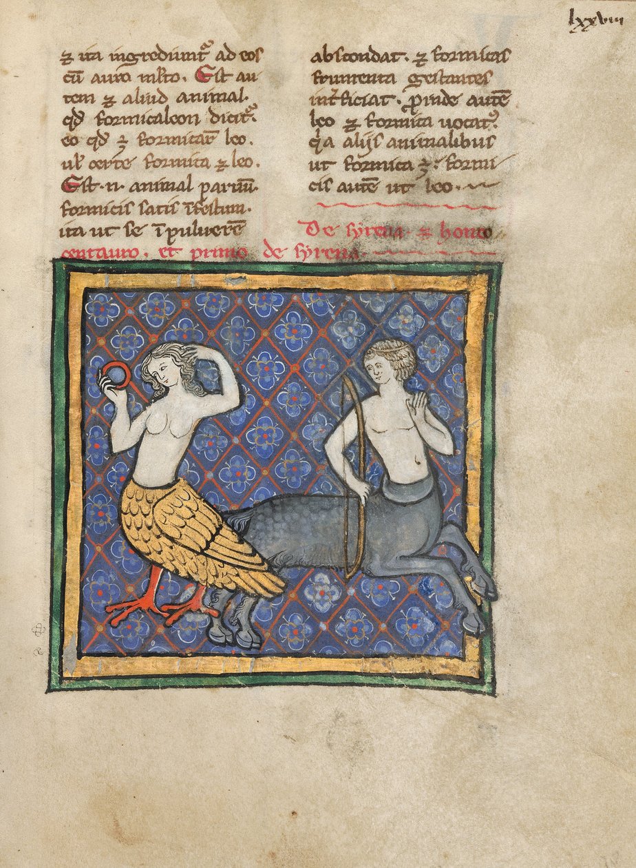 Bir Siren ve bir Centaur by Unbekannt Unbekannt