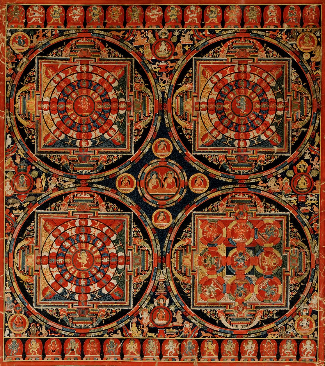 Dört Mandal Vajravali Thangka by Unbekannt Unbekannt