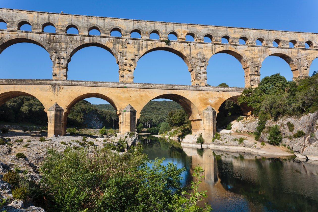 Pont du Gard, Roma su kemeri, Fransa. by Unbekannt Unbekannt