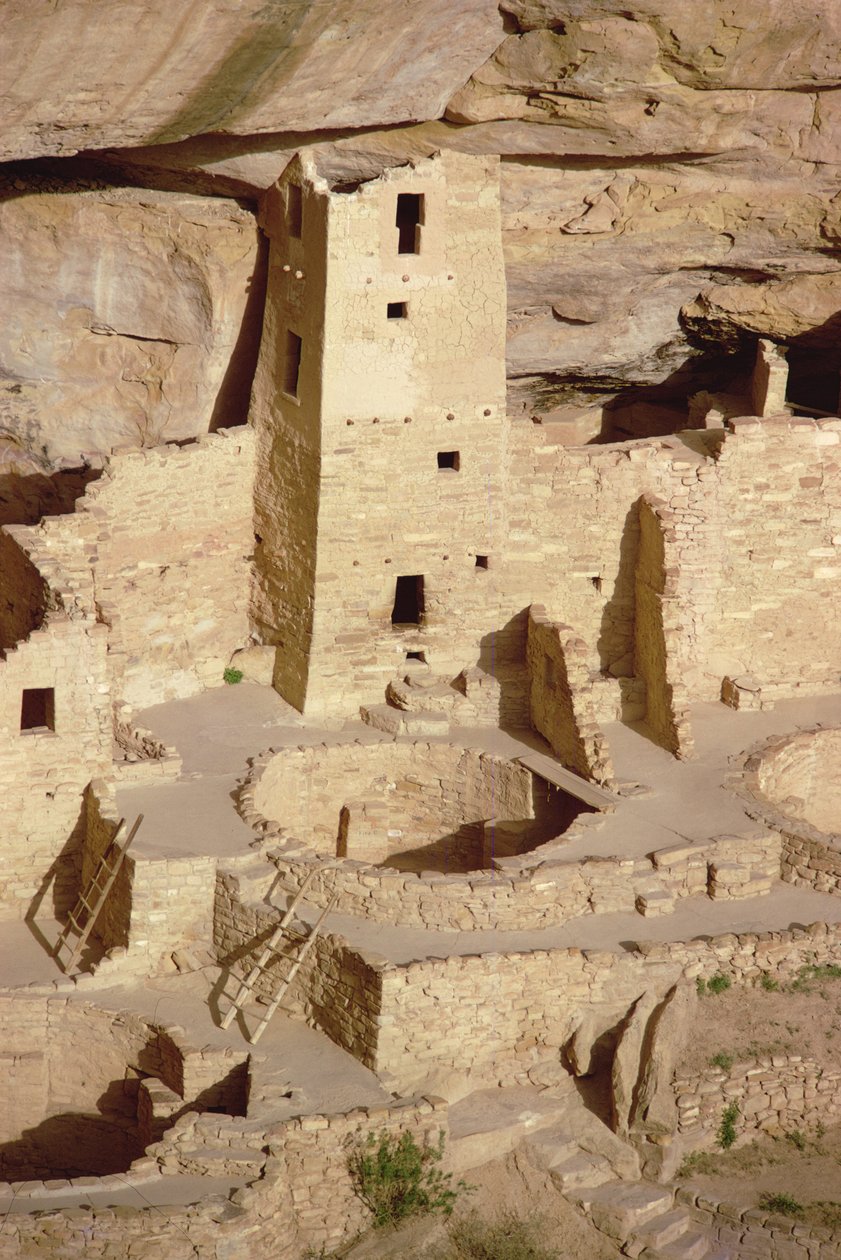 11. ve 14. yüzyıllarda inşa edilen Pueblo Kızılderili kayalık evlerinin kalıntıları by Unbekannt Unbekannt