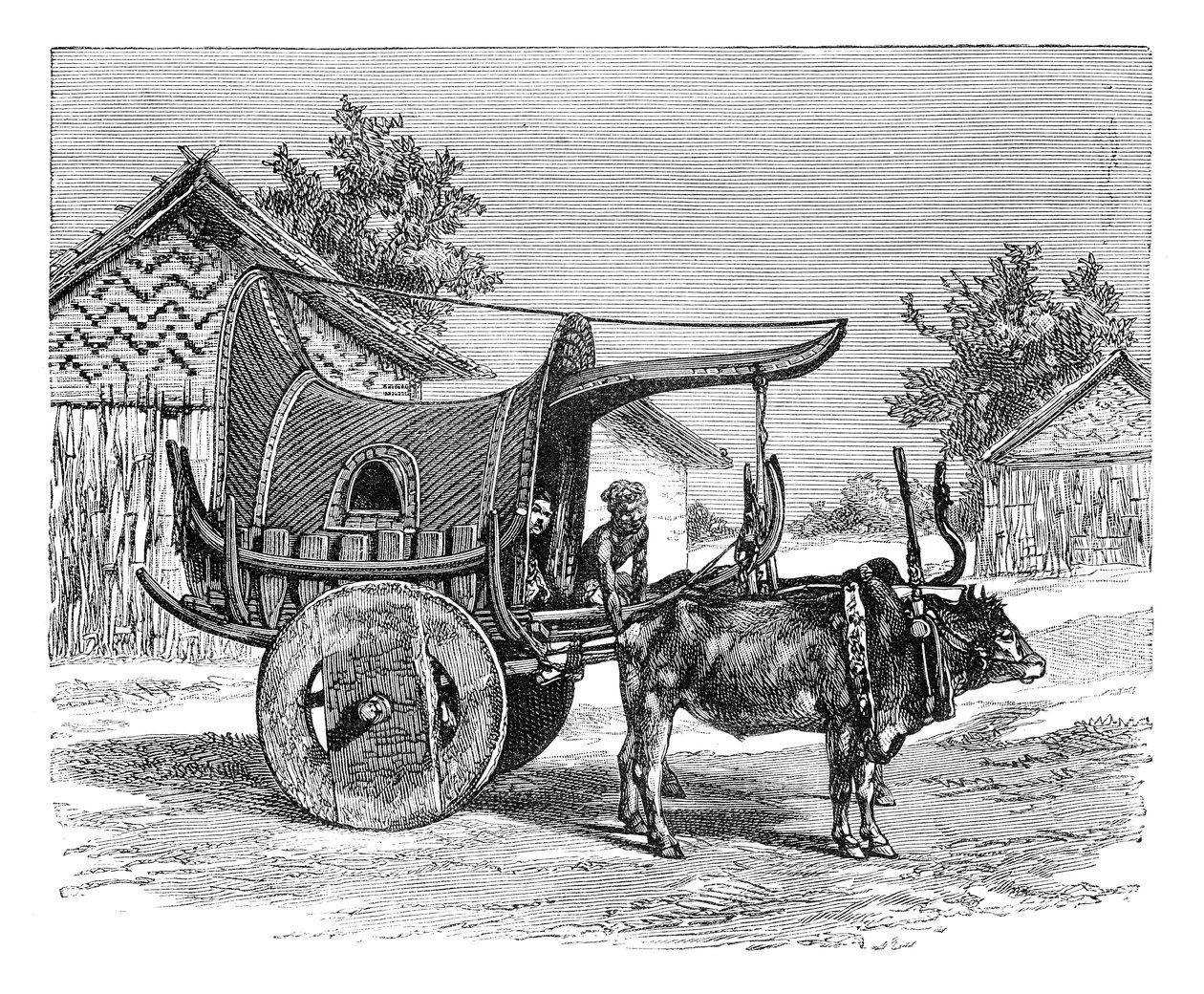 Bir Burma vagonu, Burma Myanmar, 1895 by Unbekannt