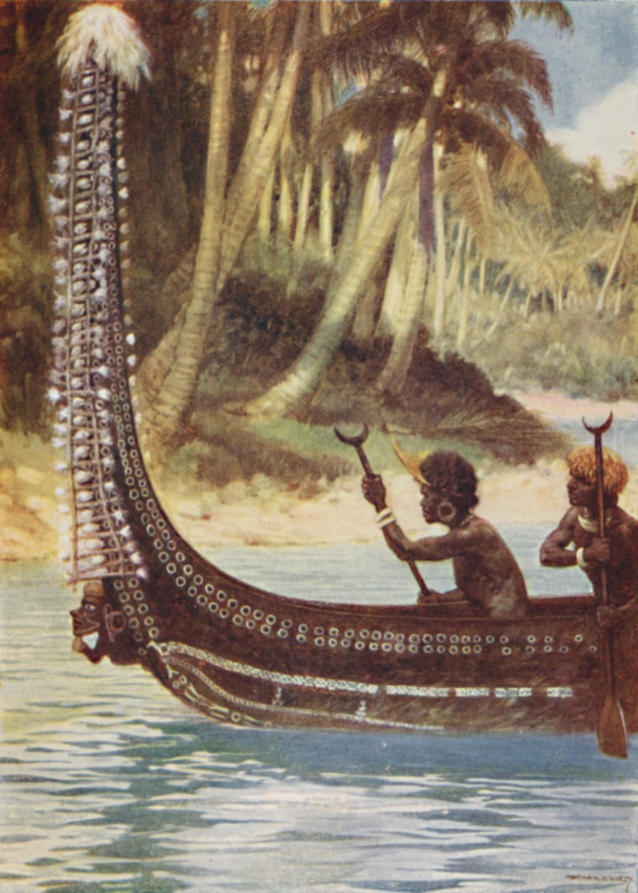 Bir Solomon Adaları Kanosu, 1923. by Unbekannt