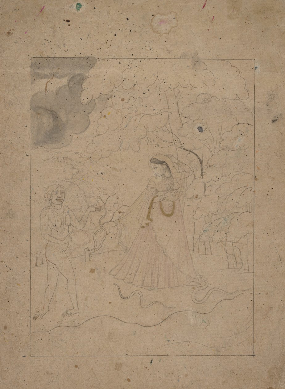 Abhisarika kahramanı Geceyi Esmerleştirmek, K.900. by Unbekannt