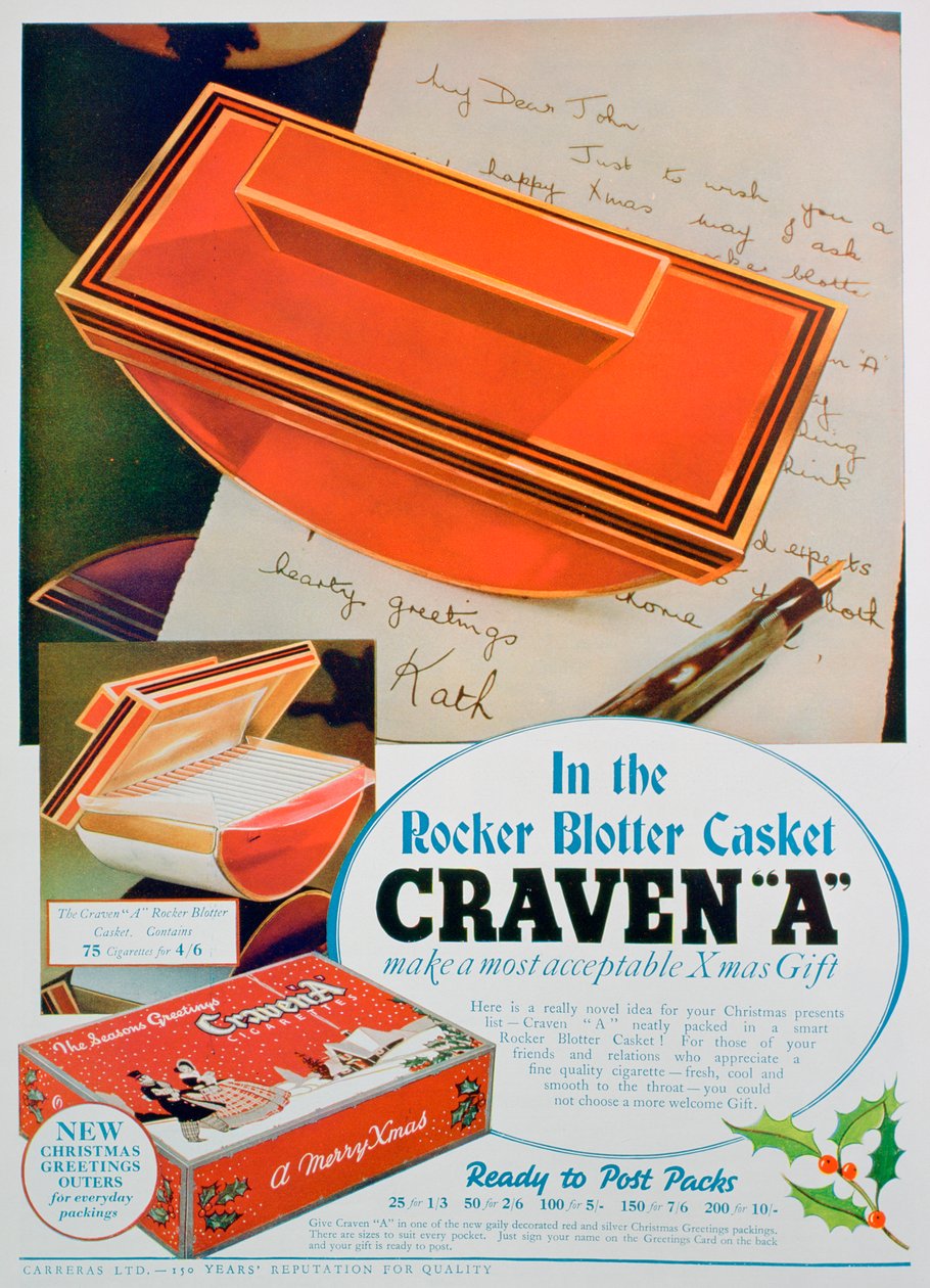 Craven A sigaraları için reklam, 1936 by Unbekannt