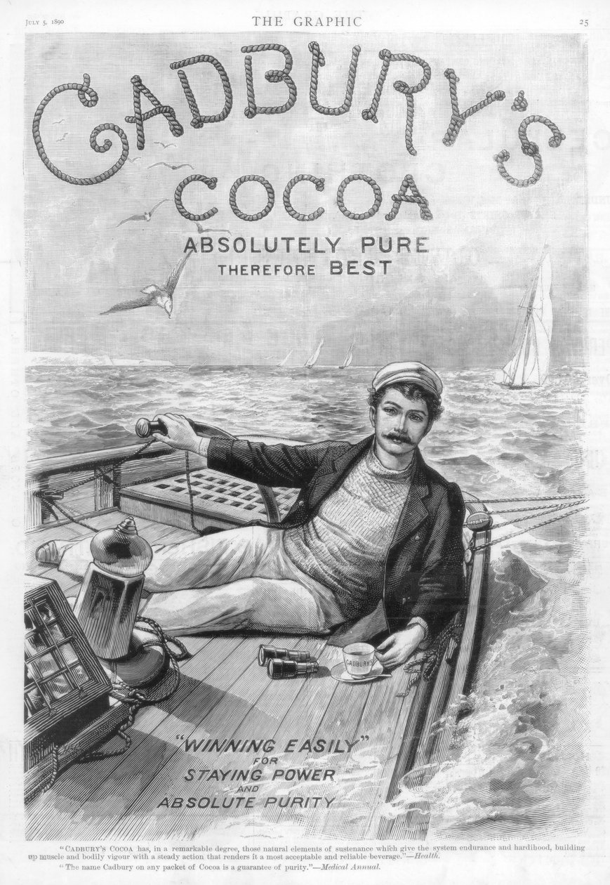 Cadburys Kakao reklamı, 1890. by Unbekannt