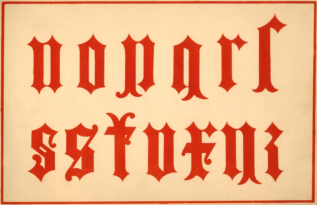 Alfabe, arkaik harfler, küçük harf by Unbekannt