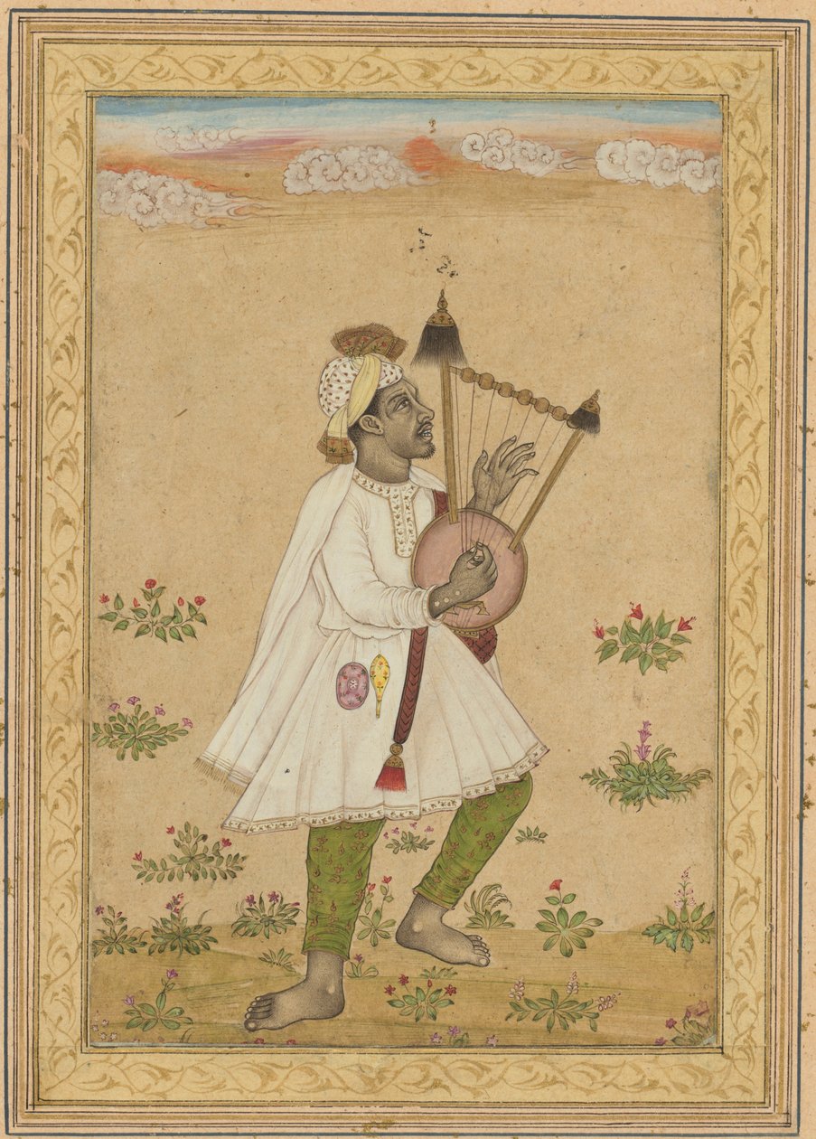 Bir Afrikalı Lir Çalar, c. 1640-1660. by Unbekannt