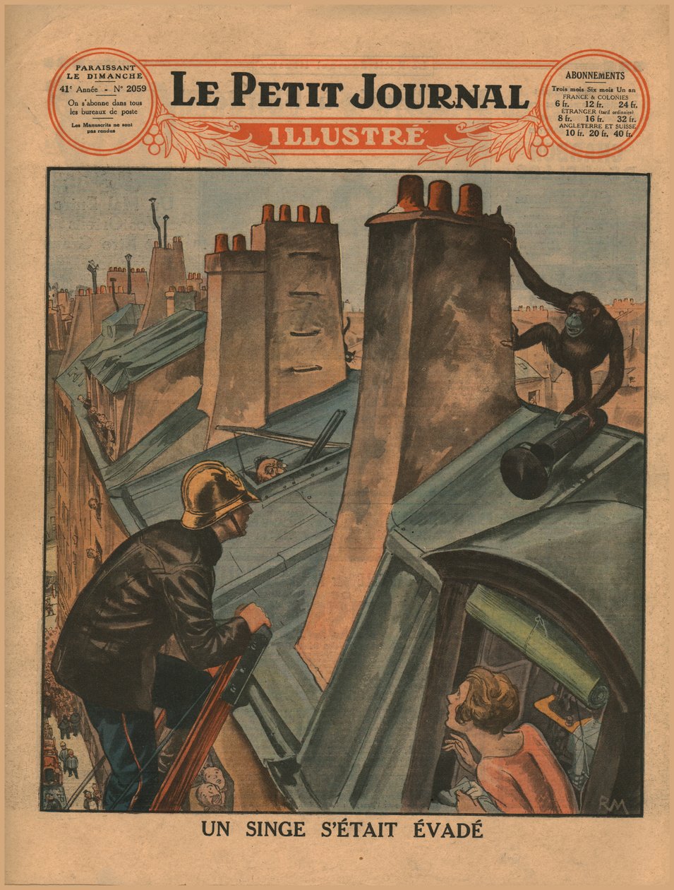 Firari bir şempanze, 1930. by Unbekannt