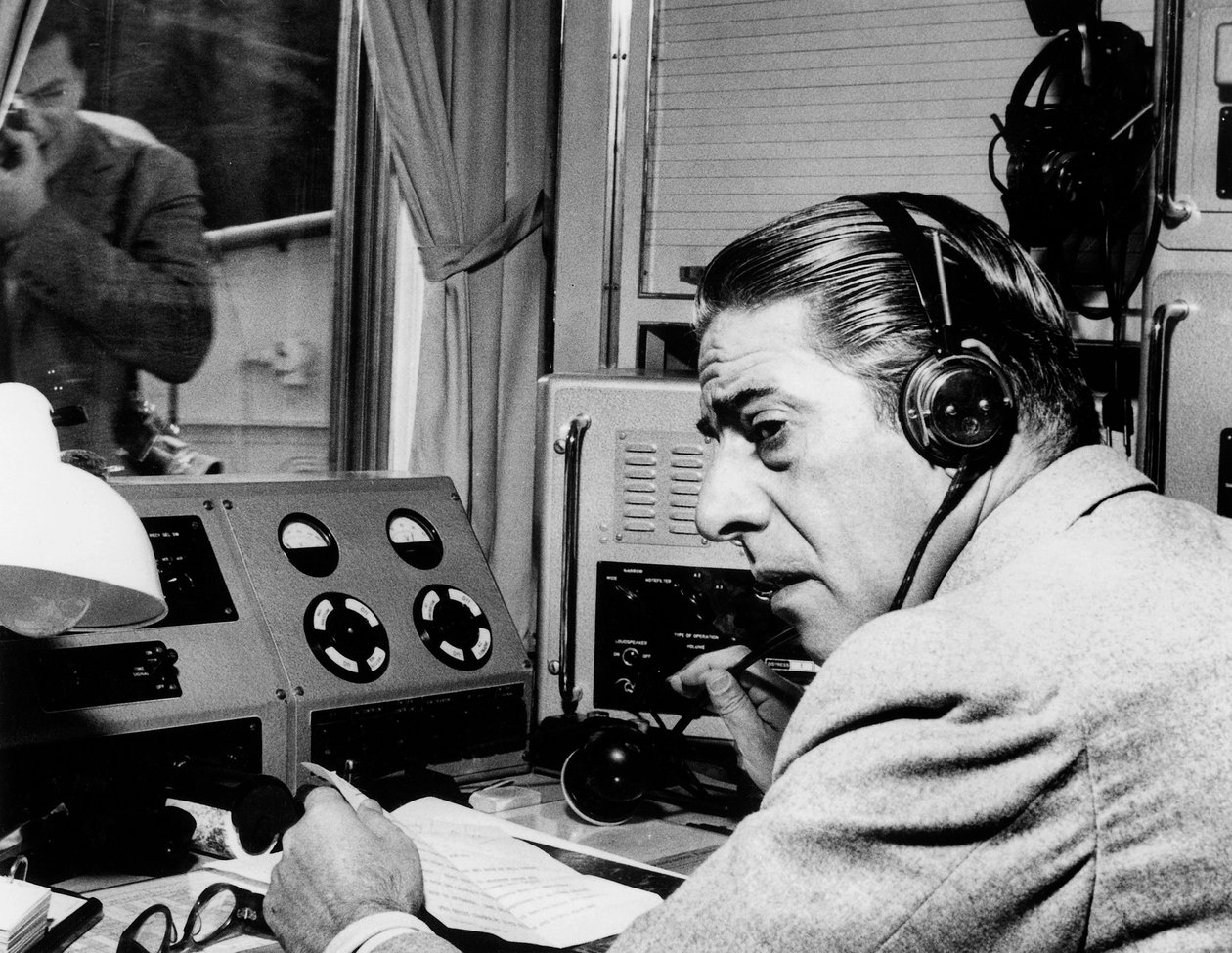 Aristotle Onassis yatında by Unbekannt