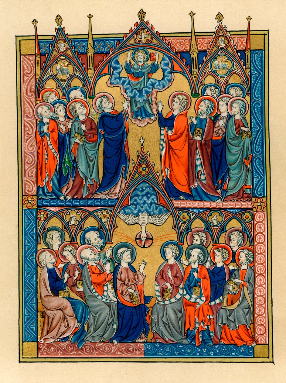 Yükseliş ve Pentekost, 1290-1300 by Unbekannt