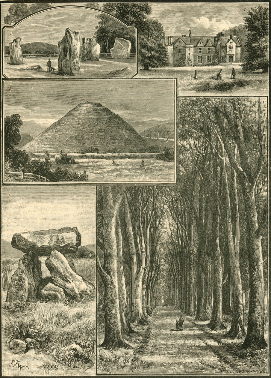 Avebury. Littlecote. Silbury. Şeytanın Mağrası. Büyük Cadde., 1898. by Unbekannt