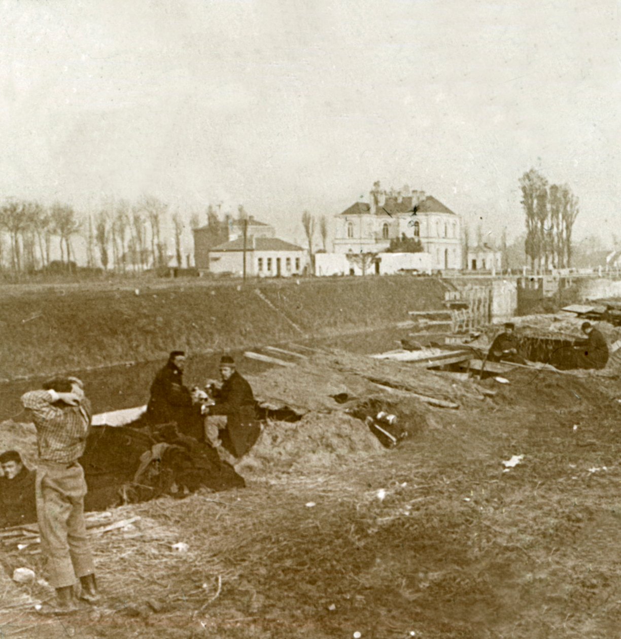 Belçikalı gözcü, Yser, Flanders, Belçika, c1914-c1918 by Unbekannt