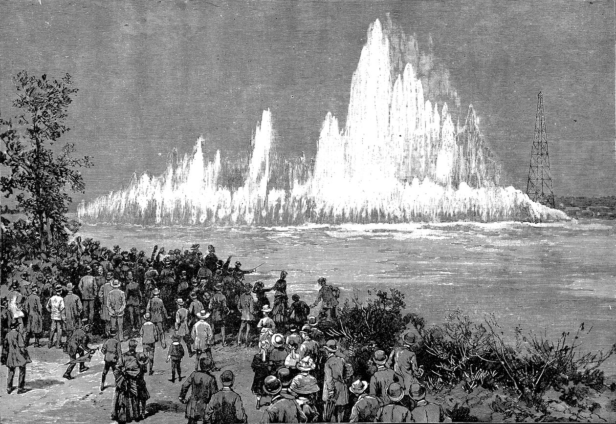 Sel Kayasını Patlatma, 1885 by Unbekannt