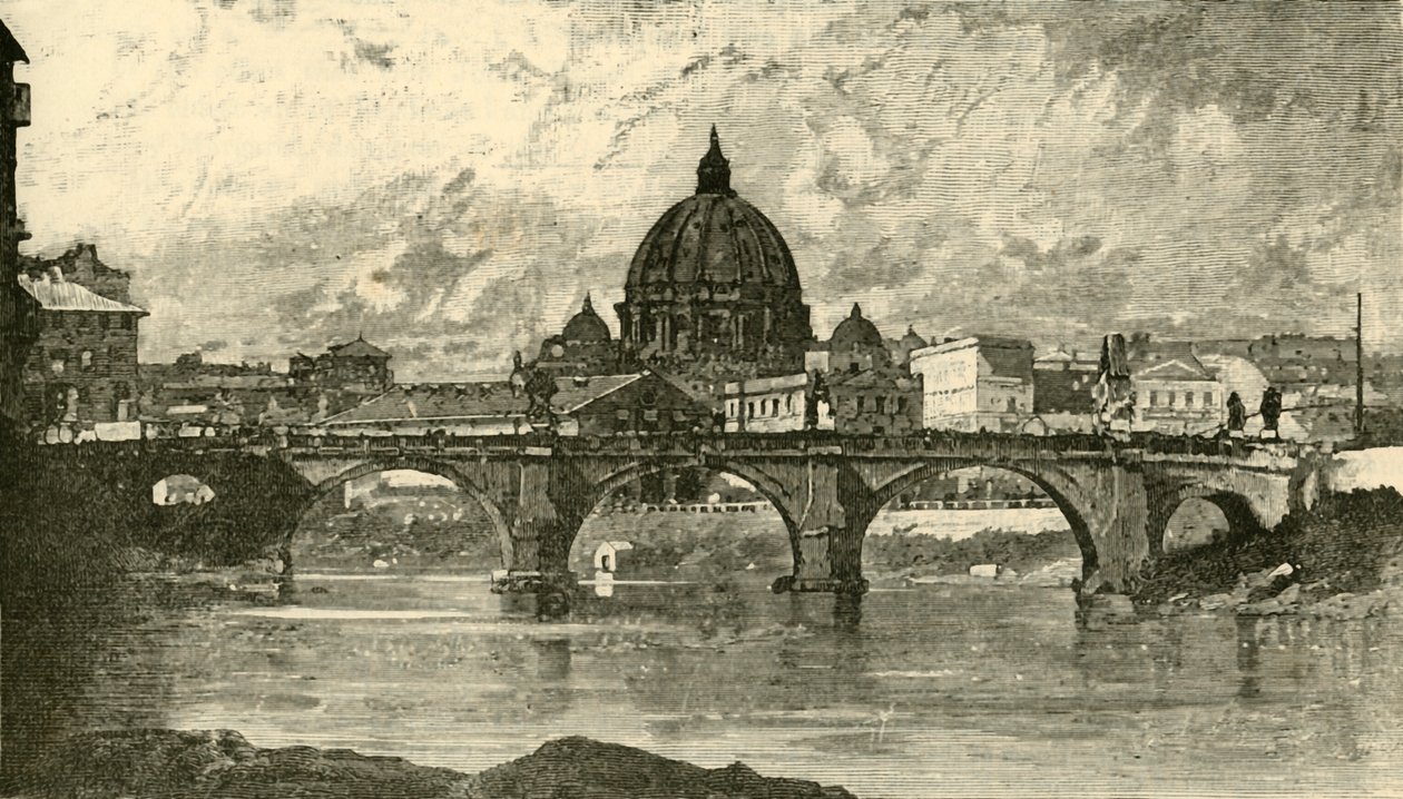 Aziz Angelo Köprüsü, Roma, 1890. by Unbekannt