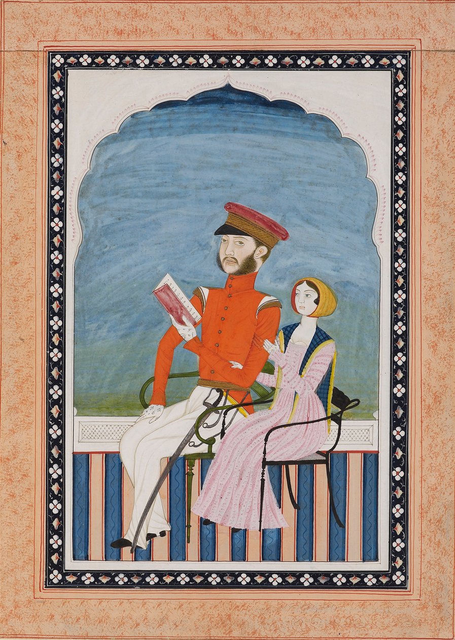 İngiliz subay ve karısı, 1850-1860 by Unbekannt