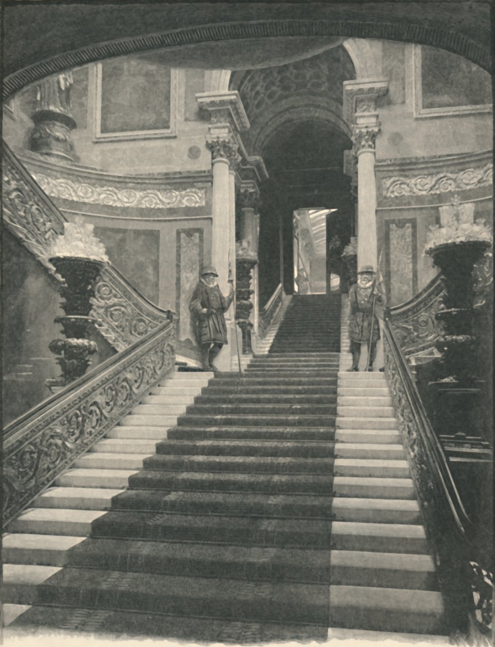 Buckingham Sarayı: Büyük Merdiven, 1886 by Unbekannt