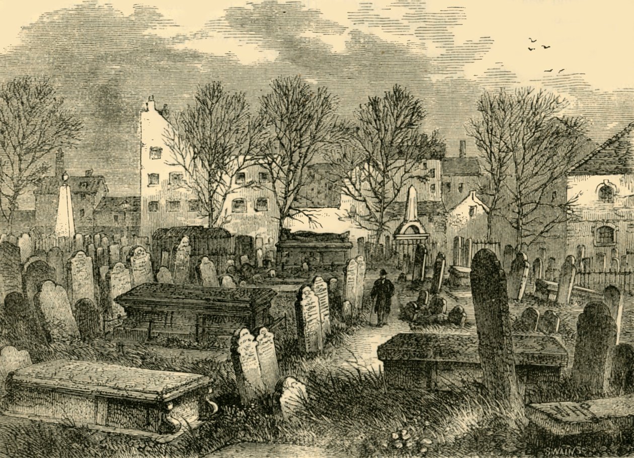 Bunhill Fields Mezar-Ground, c1872. by Unbekannt