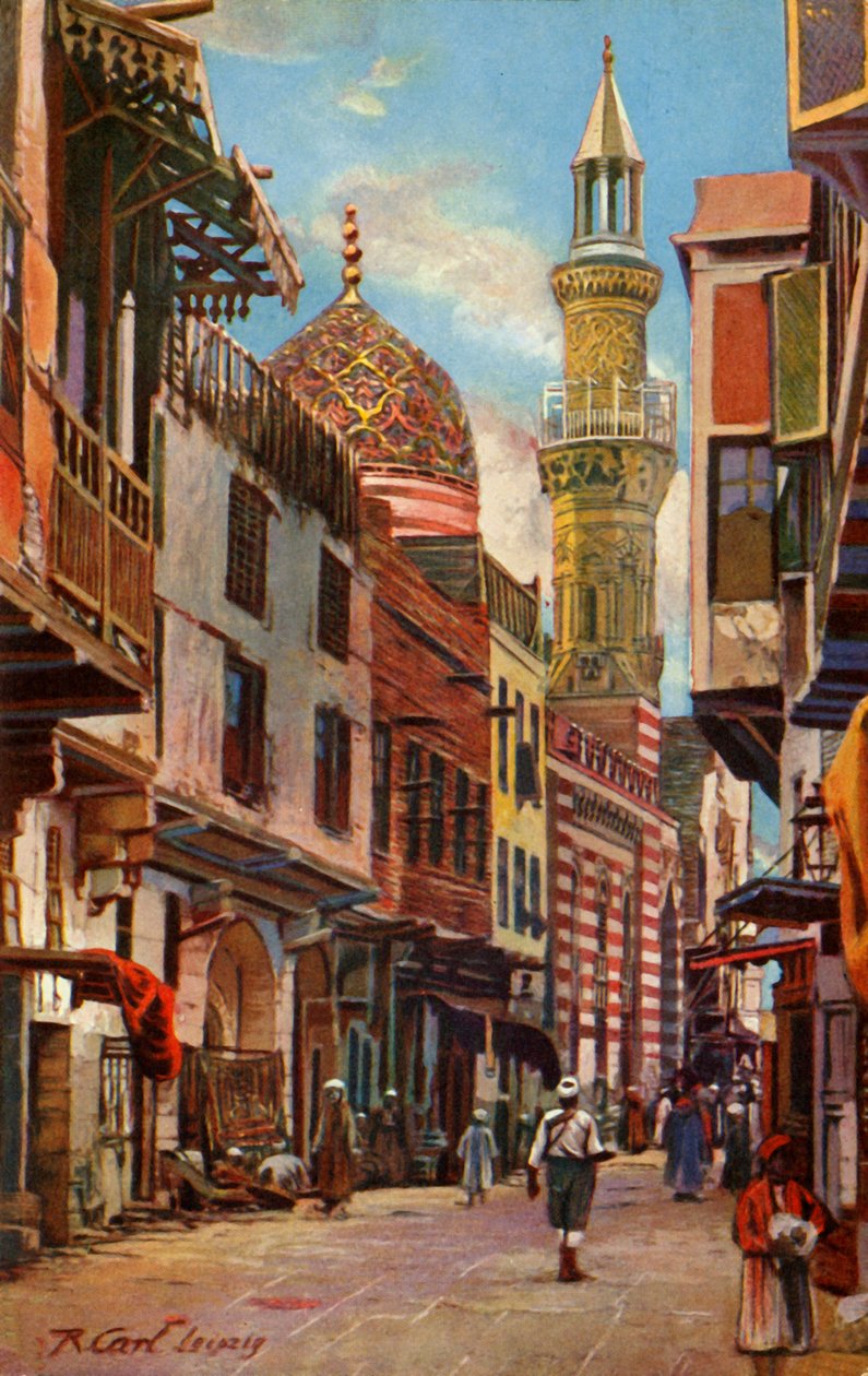 Kahire: Boulac Caddesi ve Aboul-Ela Camii, c1918-c1939. by Unbekannt