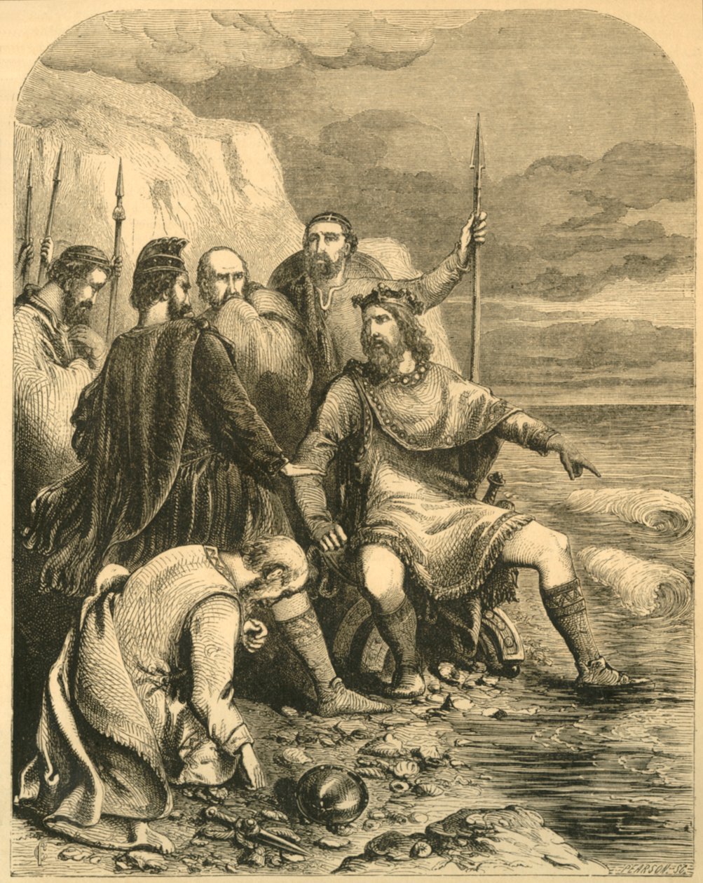 Saraylıların Dalkavukluğunu Azarlayan Canute, c1890. by Unbekannt