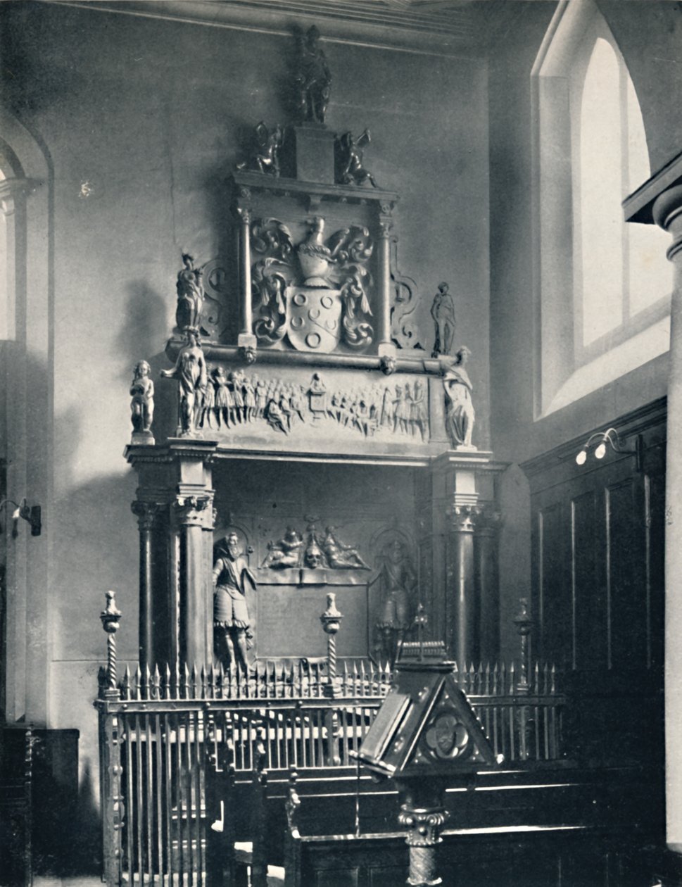 Kiralık ev. Şapeldeki Thomas Suttons Anıtı, 1925 by Unbekannt