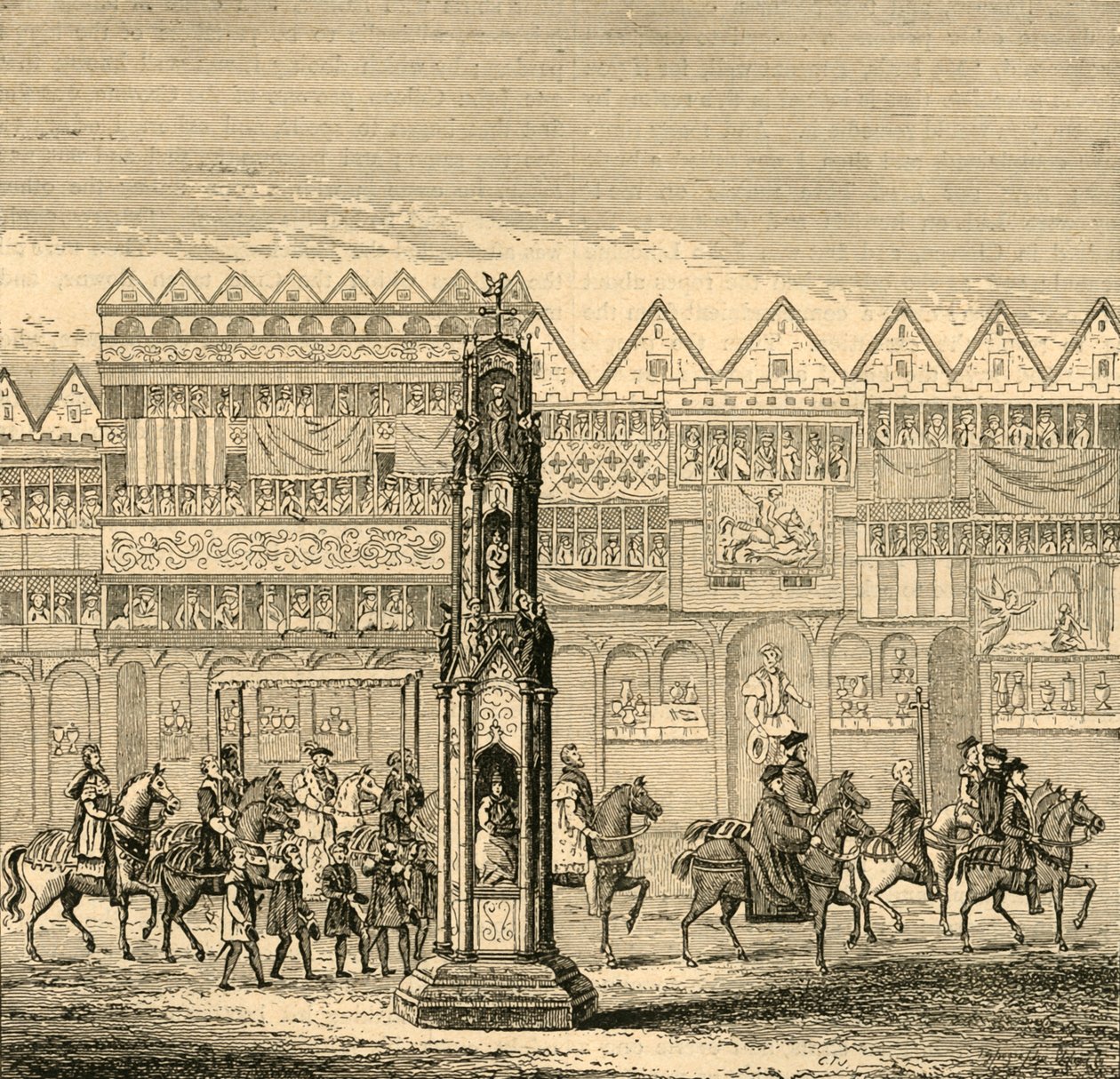 Cheapside Cross, 1547, 1897