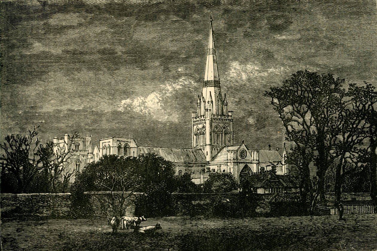 Chichester Katedrali, Güneyden, 1898. by Unbekannt