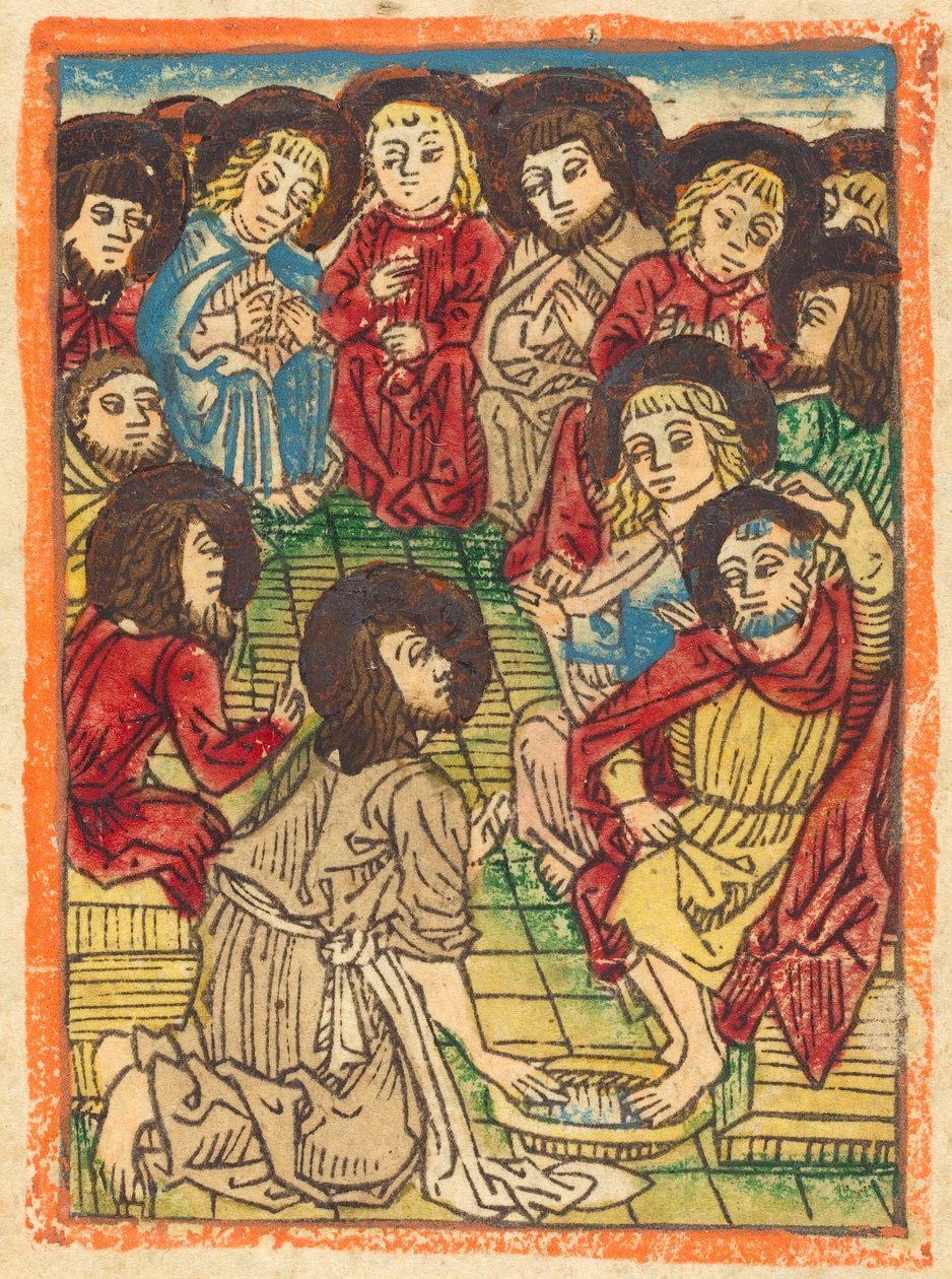 Havarilerin Ayaklarını Yıkanan İsa, c. 1480. by Unbekannt