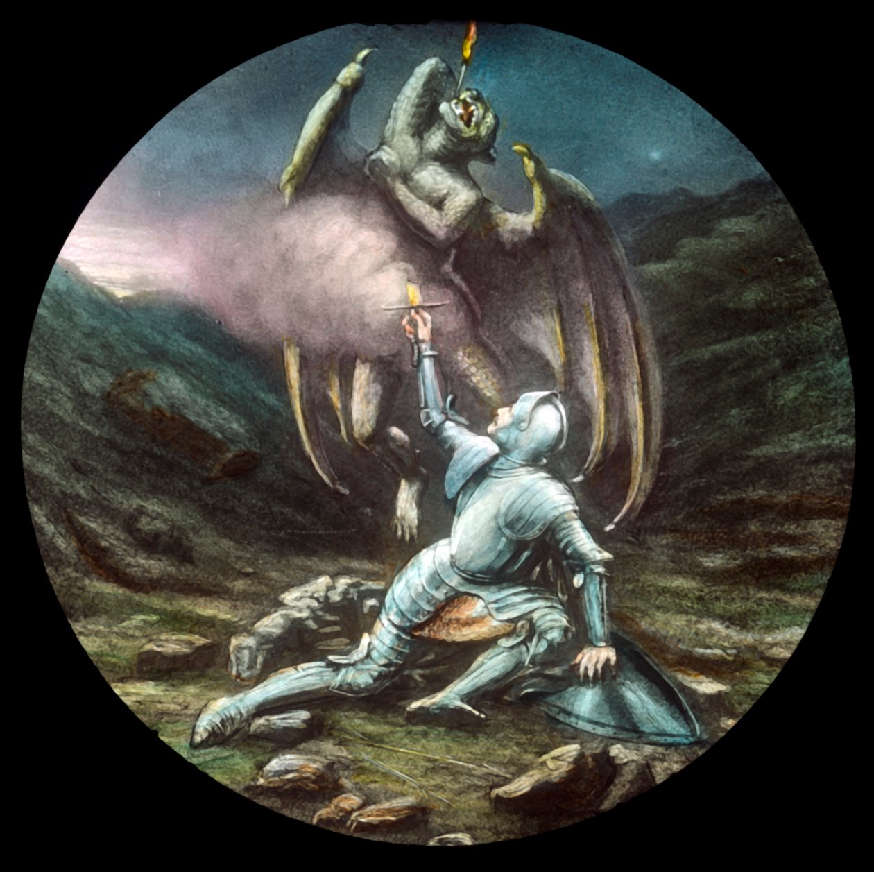 Christian ve Apollyon, c1910. by Unbekannt