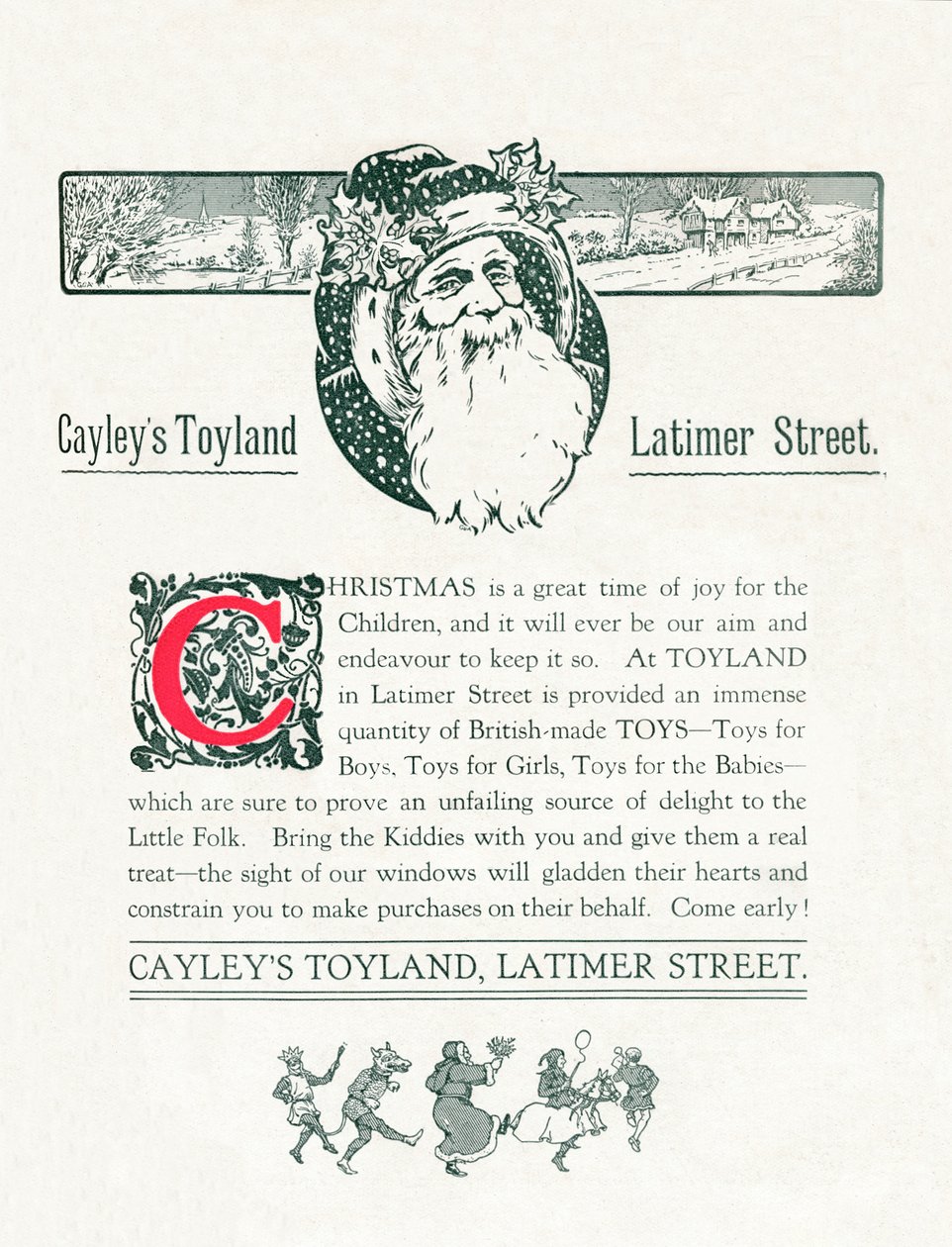 Cayleys Toyland için Noel İlanı, 1917 by Unbekannt