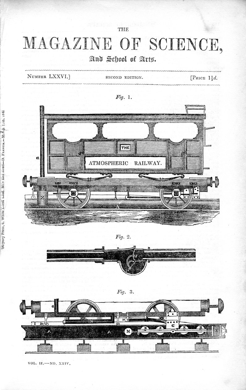 Clegg ve Samudas atmosferik demiryolu, 1845 by Unbekannt