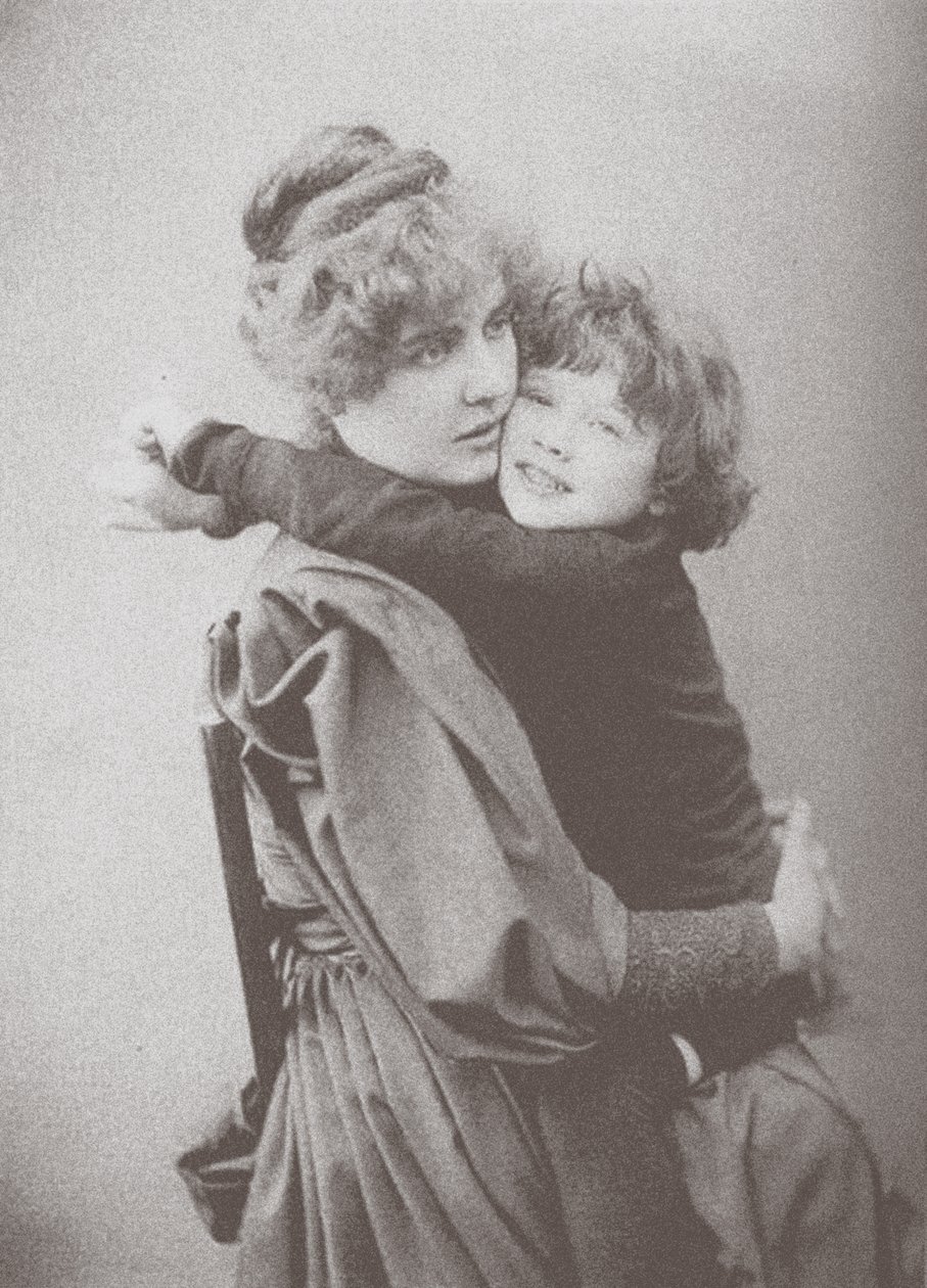 Constance Wilde, oğlu Cyril ile by Unbekannt