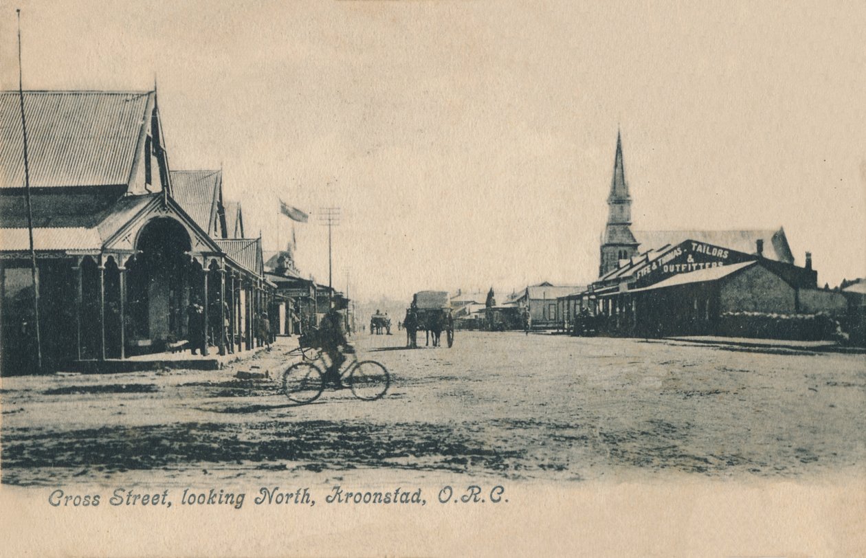 Cross Street, Kuzeye bakıyor, Kroonstad, O.R.C, c1905. by Unbekannt